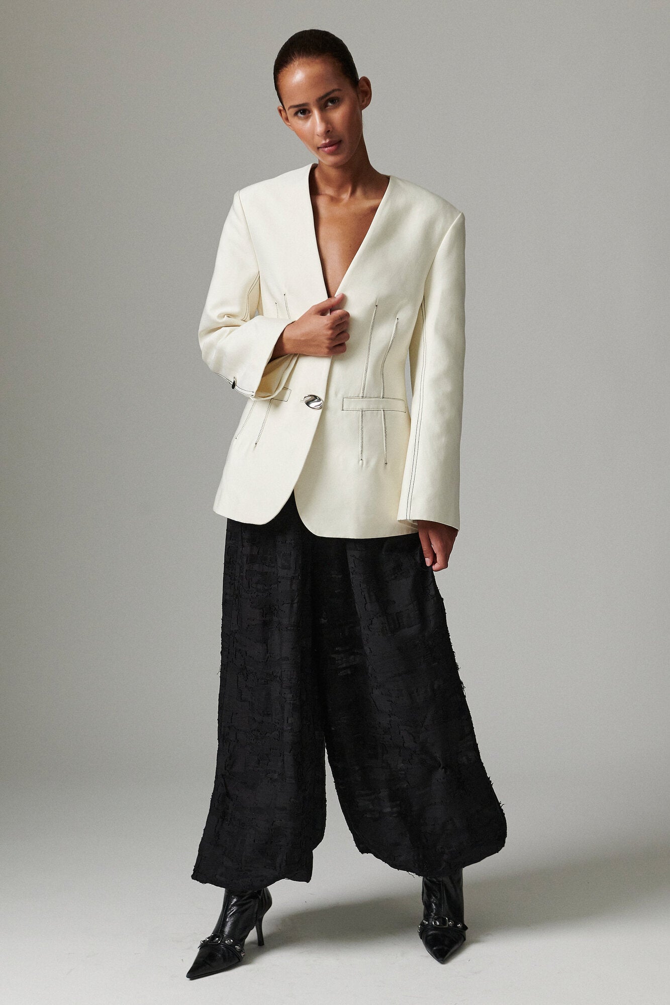Barbo Jacquard Torn bukser - sort